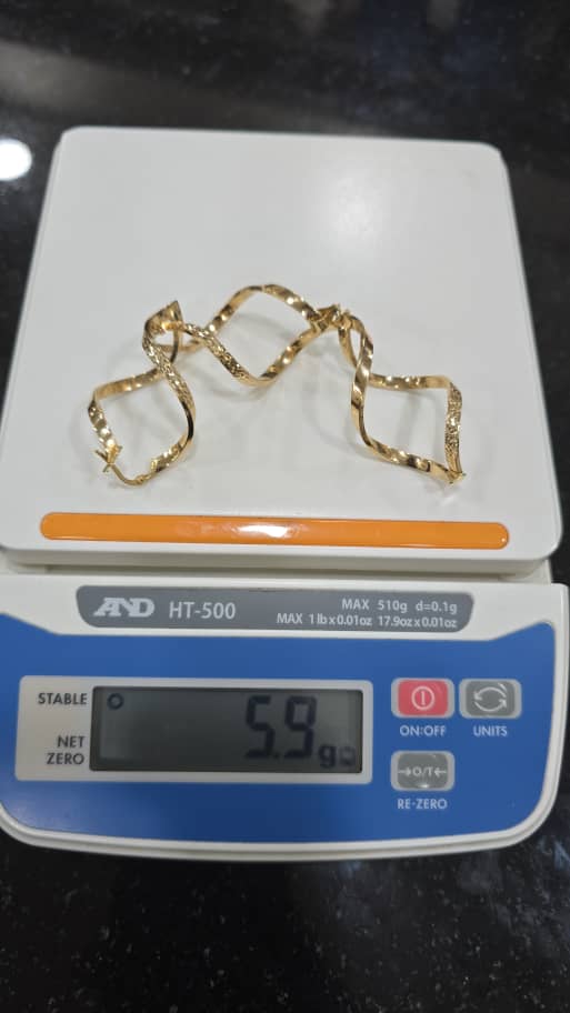 Gold and Silver Earring