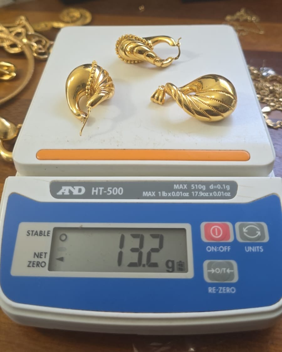 Gold and Silver Earring